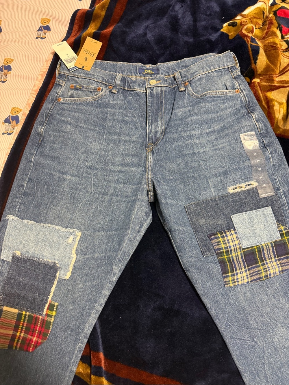 Polo by Ralph Lauren women’s Patchwork Light Blue  Jeans